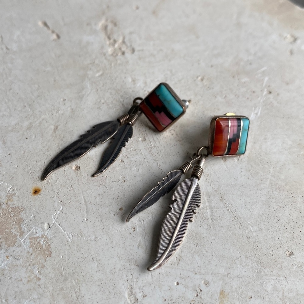 Sterling silver and turquoise earrings